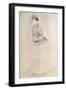 Woman with a Muff, C1883-C1884-Pierre-Auguste Renoir-Framed Giclee Print