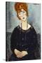 Woman with a Necklace, 1910-Amedeo Modigliani-Stretched Canvas