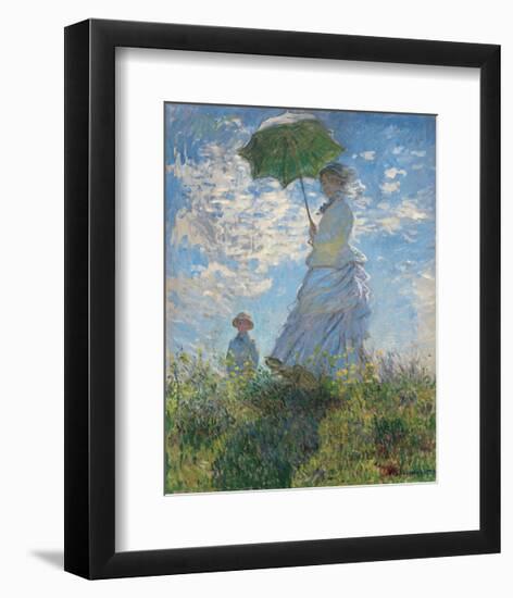 Woman with a Parasol, 1875-Claude Monet-Framed Giclee Print