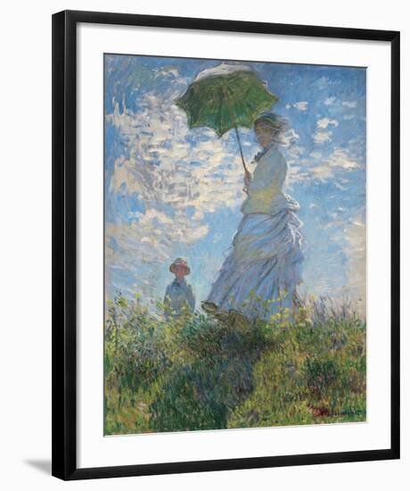 Woman with a Parasol, 1875-Claude Monet-Framed Giclee Print