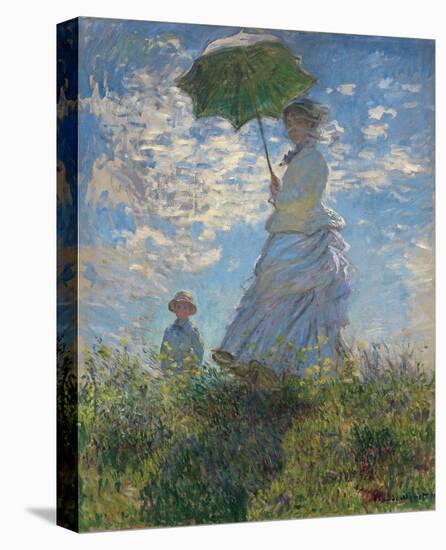 Woman with a Parasol, 1875-Claude Monet-Stretched Canvas