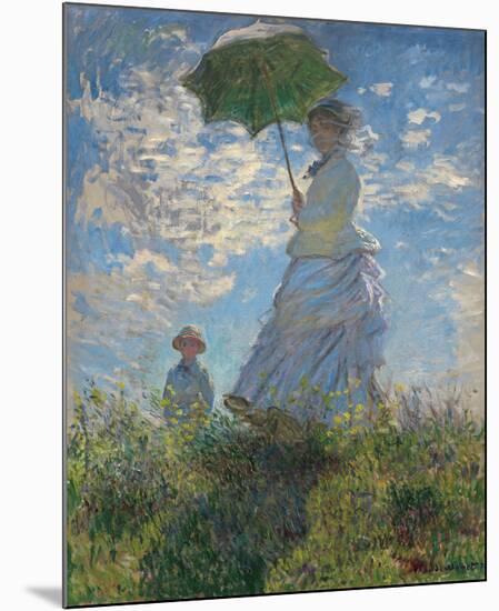 Woman with a Parasol, 1875-Claude Monet-Mounted Art Print