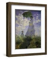 Woman with a Parasol, 1875-Claude Monet-Framed Giclee Print