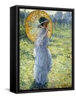 Woman with a Parasol, c.1906-Frederick Carl Frieseke-Framed Stretched Canvas