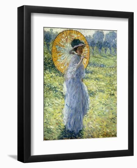 Woman with a Parasol, c.1906-Frederick Carl Frieseke-Framed Premium Giclee Print