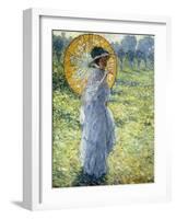 Woman with a Parasol, c.1906-Frederick Carl Frieseke-Framed Giclee Print