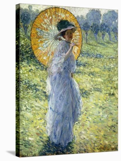 Woman with a Parasol, c.1906-Frederick Carl Frieseke-Stretched Canvas