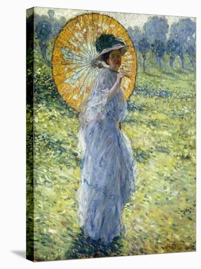 Woman with a Parasol, c.1906-Frederick Carl Frieseke-Stretched Canvas
