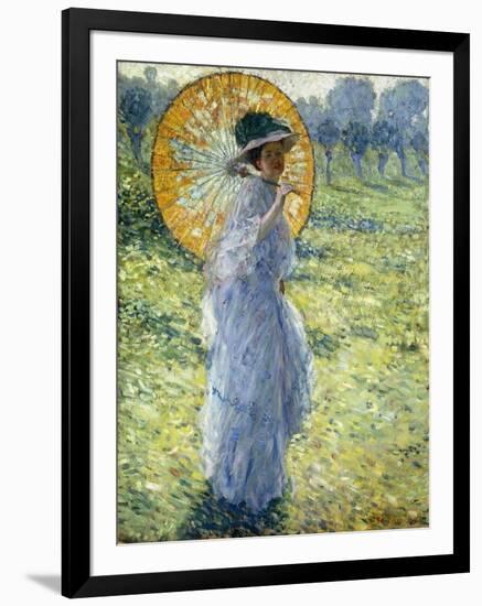 Woman with a Parasol, c.1906-Frederick Carl Frieseke-Framed Giclee Print