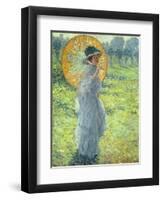 Woman with a Parasol, c. 1906-Frederick Carl Frieseke-Framed Giclee Print