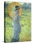 Woman with a Parasol, c. 1906-Frederick Carl Frieseke-Stretched Canvas