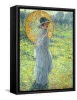 Woman with a Parasol, c. 1906-Frederick Carl Frieseke-Framed Stretched Canvas