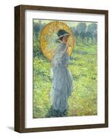 Woman with a Parasol, c. 1906-Frederick Carl Frieseke-Framed Giclee Print