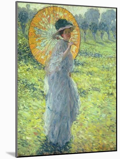 Woman with a Parasol, c. 1906-Frederick Carl Frieseke-Mounted Giclee Print