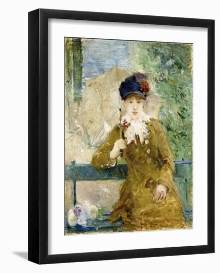 Woman with a parasol (Dame a l'Ombrelle). 1881-Berthe Morisot-Framed Giclee Print