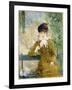 Woman with a parasol (Dame a l'Ombrelle). 1881-Berthe Morisot-Framed Giclee Print