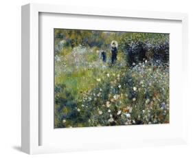Woman with a Parasol in a Garden, 1875-Pierre-Auguste Renoir-Framed Giclee Print