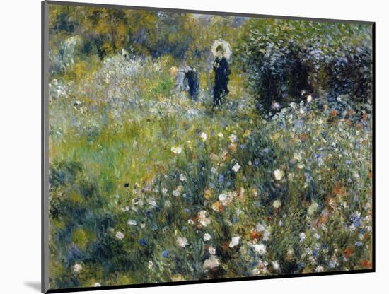 Woman with a Parasol in a Garden, 1875-Pierre-Auguste Renoir-Mounted Giclee Print