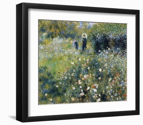 Woman with a Parasol in the Garden, 1875-Pierre-Auguste Renoir-Framed Giclee Print