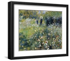 Woman with a Parasol in the Garden, 1875-Pierre-Auguste Renoir-Framed Giclee Print