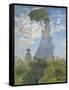 Woman with a Parasol - Madame Monet and Her Son, 1875-Claude Monet-Framed Stretched Canvas