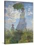 Woman with a Parasol - Madame Monet and Her Son, 1875-Claude Monet-Stretched Canvas