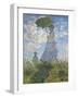 Woman with a Parasol - Madame Monet and Her Son, 1875-Claude Monet-Framed Premium Giclee Print