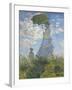 Woman with a Parasol - Madame Monet and Her Son, 1875-Claude Monet-Framed Giclee Print