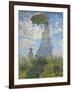 Woman with a Parasol - Madame Monet and Her Son, 1875-Claude Monet-Framed Giclee Print