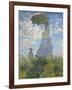 Woman with a Parasol - Madame Monet and Her Son, 1875-Claude Monet-Framed Giclee Print