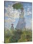 Woman with a Parasol - Madame Monet and Her Son, 1875-Claude Monet-Stretched Canvas