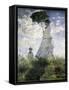 Woman with a Parasol - Madame Monet and Her Son-Claude Monet-Framed Stretched Canvas