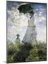 Woman with a Parasol - Madame Monet and Her Son-Claude Monet-Mounted Art Print