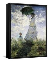 Woman with a Parasol - Madame Monet and Her Son-Claude Monet-Framed Stretched Canvas