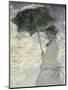 Woman with a Parasol - Madame Monet and Her Son-Claude Monet-Mounted Art Print