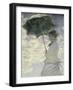 Woman with a Parasol - Madame Monet and Her Son-Claude Monet-Framed Art Print