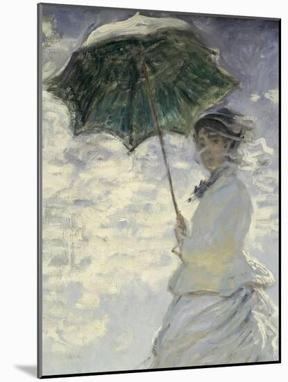 Woman with a Parasol - Madame Monet and Her Son-Claude Monet-Mounted Art Print