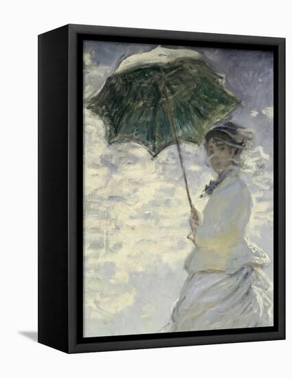 Woman with a Parasol - Madame Monet and Her Son-Claude Monet-Framed Stretched Canvas