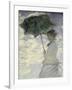 Woman with a Parasol - Madame Monet and Her Son-Claude Monet-Framed Art Print