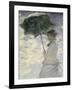 Woman with a Parasol - Madame Monet and Her Son-Claude Monet-Framed Art Print