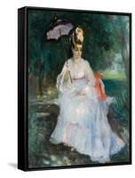 Woman with a Parasol Seated in the Garden (Lise Trehot), 1872-Pierre-Auguste Renoir-Framed Stretched Canvas