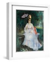 Woman with a Parasol Seated in the Garden (Lise Trehot), 1872-Pierre-Auguste Renoir-Framed Giclee Print