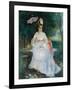 Woman with a Parasol Seated in the Garden (Lise Trehot), 1872-Pierre-Auguste Renoir-Framed Giclee Print