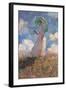 Woman with a Parasol Turned to the Left-Claude Monet-Framed Art Print