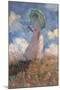 Woman with a Parasol Turned to the Left-Claude Monet-Mounted Art Print