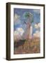 Woman with a Parasol Turned to the Left-Claude Monet-Framed Art Print