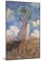 Woman with a Parasol Turned to the Left-Claude Monet-Mounted Art Print