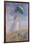 Woman with a Parasol Turned to the Right, 1886-Claude Monet-Framed Giclee Print