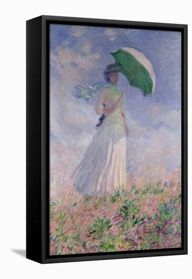 Woman with a Parasol Turned to the Right, 1886-Claude Monet-Framed Stretched Canvas