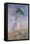 Woman with a Parasol Turned to the Right, 1886-Claude Monet-Framed Stretched Canvas